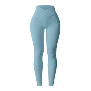 Pantalones Deportivos de Cintura Alta para Mujer, 100% Poliéster, Transpirables, de Secado Rápido, para Verano, Yoga, Running, Gimnasio, Fitness, Color Negro, Efecto Levanta Glúteos - Product Image 1