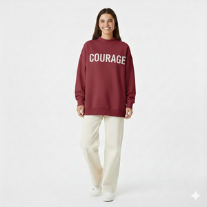 Top de manga larga para mujer, cuello simulado, holgado, informal, de invierno, tela polar, estilo urbano, cómodo - Product Image 2