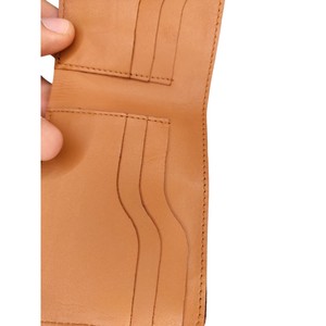 <b>Mens</b> Designer Bifold <b>Black</b> Leather <b>Wallet</b> with Red and White Racing Stripes and Interior ID Window <b>for</b> Credit Cards and Cash - Product Image 4