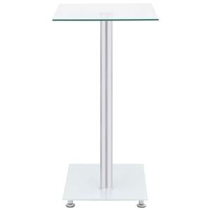 Petite table d'appoint transparente en verre trempé et acier inoxydable, tables consoles - Product Image 3