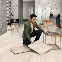 Carreaux en porcelaine vitrifiée Genoa Bianco 800x800mm 32x32 polis et émaillés, design pour sols de salle de bain extérieurs au Sénégal