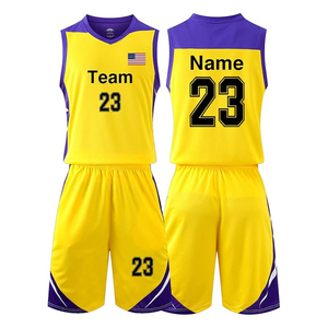 Vêtements de sport de haute qualité en polyester BSCI Taille personnalisée Uniforme de basket-ball Respirant Grande taille Meilleur fournisseur de gros - Product Image 1