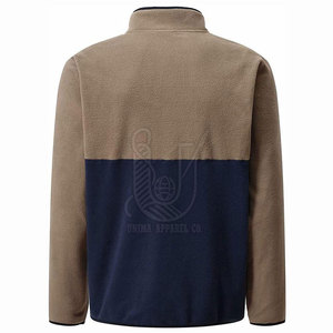 Veste polaire décontractée pour homme de haute qualité, prix de gros personnalisé, service OEM, col montant, logo sur le devant, séchage rapide, respirante - Product Image 2