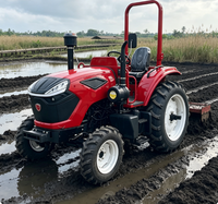 Tracteur agricole multifonctionnel robuste à pneus radiaux larges, 120 ch, 100 ch, 4x4, automatique, diesel, pour opérations sur le terrain