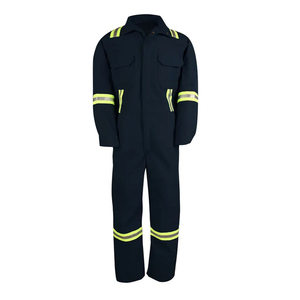 <b>Men's</b> Breathable Quick Dry Hi Visibility Reflective Workwear <b>Overalls</b> Safety Uniform Green with White Stripes - Product Image 3