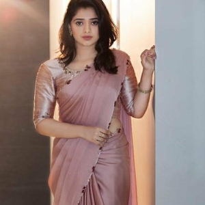 ATTRACTIVE RANGOLI SOIE TRAVAIL À LA MAIN SAREE AVEC BLOUSE INCOSÉE BÉBÉ ROSE - Product Image 3