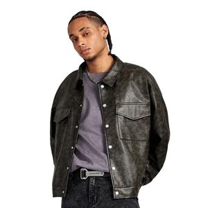 Blouson en cuir de vachette de haute qualité, design OEM 2025, logo et design personnalisés acceptés, blouson aviateur en cuir - Product Image 3