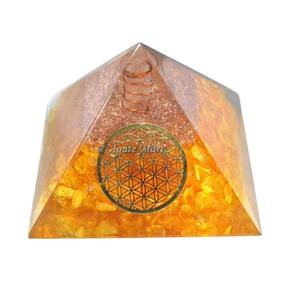 Mejor calidad Venta caliente Cuarzo de cobre a granel con pirámide de orgonita de cobre Pirámide de protección de piedra natural - Product Image 4