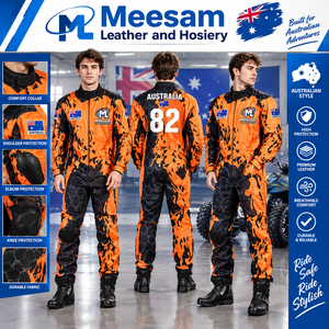 Herren-Motorradanzug im australischen Stil, atmungsaktiv, Kevlar, mit Protektoren - Product Image 1