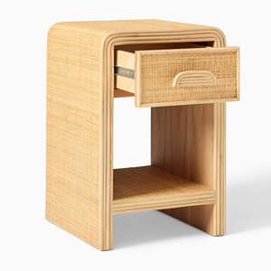 Gabinete moderno de ratán, práctico armario de almacenamiento para la organización del dormitorio infantil y el estilo del hogar. - Product Image 2