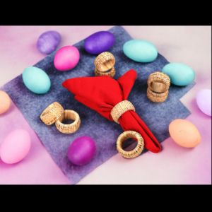 Handmade Bamboo Cane Wedding Rattan <b>Napkin</b> Ring for Table Decoration Best Quality Handwoven <b>Easter</b> <b>Napkin</b> Ring - Product Image 2