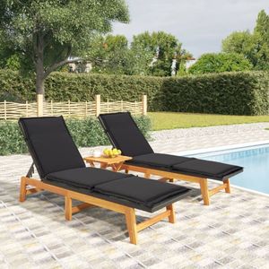 Ensemble de salon de jardin en rotin PE noir et marron, taille standard - Product Image 1