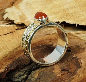 Natural Red Carnelian Pear Shape <b>Ring</b> 925 Sterling Silver Anxiety Fidget <b>Ring</b> - Product Image 4