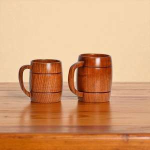 Mugs à bière en bois de bourbon carbonisé sur mesure, mugs à café en bois massif, qualité supérieure, produit d'exportation - Product Image 2