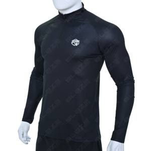 T-shirt Homme Manches Longues Demi-Zip Col Montant Coupe-Vent Respirant Haute Élasticité Grande Taille pour Activités de Plein Air Automne – Vente en Gros - Product Image 5