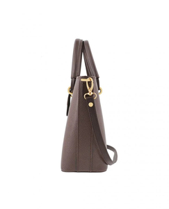 High Quality Women's Brown Genuine Leather Handbag Button <b>Large</b> Capacity Portable Durable Stylish Zipper Design Soft Feel Custom - Product Image 4