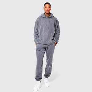 Ensemble de survêtement unisexe grande taille pour l'hiver, jogging 100% coton molletonné, imprimé personnalisé, streetwear léger à manches longues et capuche - Product Image 4