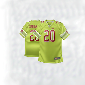 Maillot de football RICSA INTERNATIONAL pour homme, bleu clair, numéro 20 Sanders, col rond, respirant, séchage rapide, imprimé par sublimation, polyester - Product Image 4