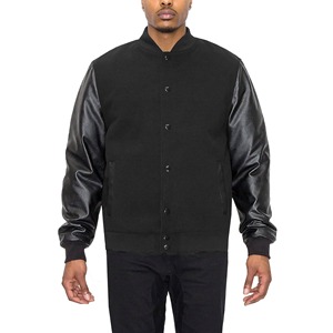 Veste universitaire personnalisée pour homme, veste bomber de baseball en laine et cuir pour homme - Product Image 3