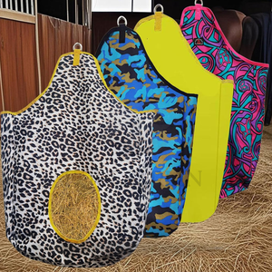 Slow Feed Horse Hay Bag Customized Nylon <b>Equestrian</b> Feeding Bag with Front Hole for Stable and Travel Use - Product Image 6