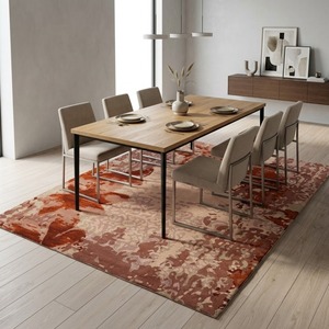 Alfombra de lana de diseño personalizado con construcción duradera hecha a mano para decoración de dormitorio, sala de estar y comedor. - Product Image 2