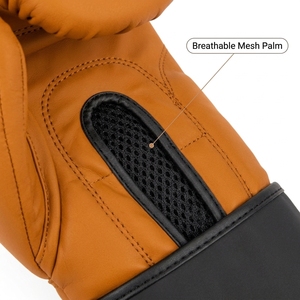 Gants de boxe personnalisés en cuir PU légers et respirants avec fermeture auto-agrippante pour l'entraînement professionnel de MMA et de kickboxing - Product Image 5