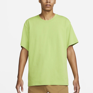 T-shirt Homme Col Rond en Coton Épais Coupe Ample Épaules Tombantes Uni Décontracté Style Urbain Été - Product Image 5