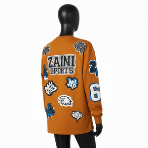 T-shirt long sans manches pour femme en coton épais et doux GSM, avec broderie graphique et logo personnalisé, chemise à manches longues en coton - Product Image 5