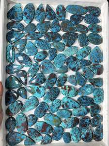 ขายส่งคริสโซคอลล่าแบบกำหนดเองได้ ราคาดีที่สุด หินคาโบชองธรรมชาติสีเขียวรูปไข่ทรงแฟนซี - Product Image 3