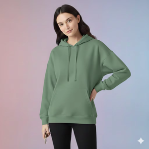 Sudadera Larga Casual para Mujer, Tela de Velour Ultra Suave, Holgada, Estilo Urbano, Cómoda, con Logotipo Frontal - Product Image 6