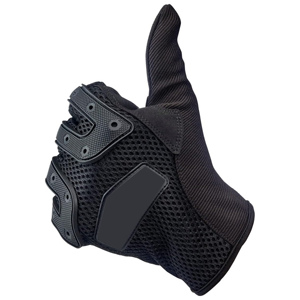 Guantes deportivos de seguridad de malla negra, hasta la muñeca, transpirables, sin forro, para uso deportivo, primavera y verano, para hombre, para motocicleta - Product Image 6