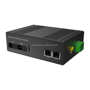 กิกะบิตสวิตช์อีเธอร์เน็ตอุตสาหกรรมราง DIN ช่วงอุณหภูมิกว้างสวิตช์ที่ไม่มีการจัดการโหมดเดียวสวิตช์เครือข่าย2RJ45 2SC - Product Image 1