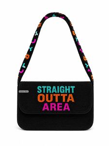 Bolso de Noche Retro de los San Antonio Spurs con Bloques de Color y Cuentas, Hecho a Mano, Negro, Estilo Distintivo - Product Image 5