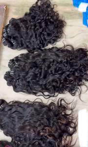 100% Raw sin procesar Natural rizado solo donante grueso extremos completos máquina doble trama Color Natural extensiones de cabello - Product Image 5