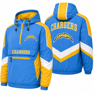 Custom Nylon Windbreaker Jacket Anorak <b>Pullover</b> Hooded Team Logo Embroidered Front Back <b>Men</b> Wholesale OEM Sportswear Design Bulk - Product Image 1