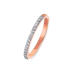 Anillo de Compromiso Premium con Halo de Circonita Cúbica de Corte Brillante Redondo, Chapado en Oro Rosa de 18K, con Anillo de Boda a Juego, Joyería Nupcial - Product Image 5