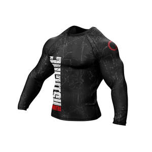 Men's <b>Long</b> <b>Sleeve</b> Rash Guard Compression Shirt Breathable Quick-Dry UPF50+ Anti-Bacterial for BJJ MMA Grappling No Gi - Product Image 3