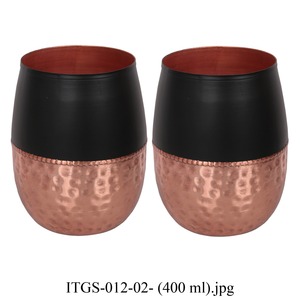 แก้วน้ำสองชั้นทองแดงทันสมัย 400 มล. สีดำและลายแถบสีโรสโกลด์ สำหรับใช้ในบ้าน รุ่น ITGS-007-01 - Product Image 5
