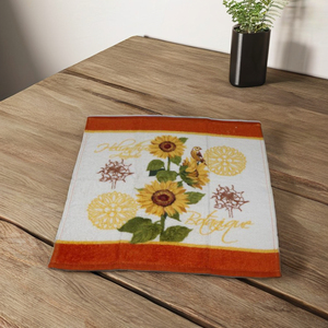 ผ้าขนหนูห้องครัวดีไซน์ดอกทานตะวันสำหรับใช้ในครัวผ้าขนหนูในครัวเล่นกอล์ฟจากอินเดีย - Product Image 1