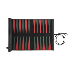 Jeu de backgammon portable en cuir personnalisé, enroulable, pour voyage, jeux de société de luxe, vente en gros, ensemble de backgammon pliable et enroulable - Product Image 1