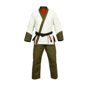 Uniforme de Judo Unisex de Algodón Gris, Manga Larga, Cuello en V, Transpirable, Corte Regular, para Adultos, Todas las Temporadas, Color Liso, Cierre con Cinturón, Conjunto de Jiu-Jitsu - Product Image 2