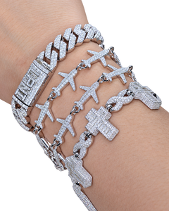 Cadena de Plata de Ley 925 Chapada en Oro con Moissanita VVS Color D, Hecha a Mano, Certificada por GRA, Estilo Hip Hop para Mujer, Ideal para Aniversario - Product Image 1