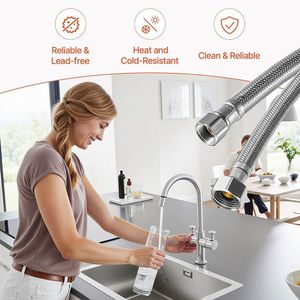 Raccord de tuyau d'alimentation pour robinet, accessoires de salle de bain de la série de flexibles de plomberie - Product Image 3