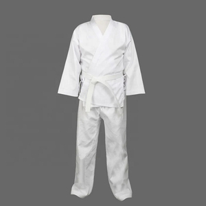 Uniforme de karaté blanc pour enfants, 100% coton, durable, coupe classique, ensemble de vêtements d'arts martiaux, taille enfant garçon - Product Image 1