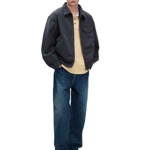 Vestes pour hommes tendance : Manteau classique color block sur mesure, coupe ajustée, en toile, décontracté, pour le travail et l'hiver - Product Image 3