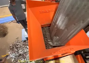 เครื่องย่อยแผ่นหลังคาแบบสองเพลาสำหรับงานอุตสาหกรรมขนาดใหญ่ กำลังการผลิต 750 กก./ชม. สำหรับเศษโลหะ - Product Image 4