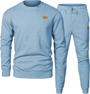 Boys' Autumn Warm Casual Wear 2-Piece Outerwear <b>Sets</b> Breathable Knitted Loungewear Comprising <b>Sweaters</b> Trousers Solid Pattern - Product Image 2