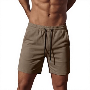 Men's Solid Color Breathable Plain Dyed Quick Dry Elastic Waist Shorts Mid Waist Casual Athletic Wear Pockets Spandex/Polyester - Product Image 1