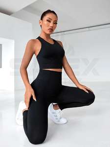 Proveedor OEM de Ropa Deportiva para Mujer, Pantalones de Yoga de Cintura Alta, Leggings de Tallas Grandes para Mujeres con Sobrepeso, Conjunto de Leggings y Sujetador Deportivo de Tallas Grandes - Product Image 5