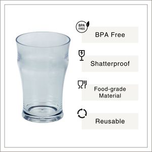 [Holar] Vaso de Plástico Transparente Reutilizable e Irrompible de Diseño Moderno Hecho en Taiwán, 15 oz, para Picnic, Camping y Fiestas - Product Image 2